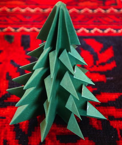 クリスマスツリー折り紙簡単